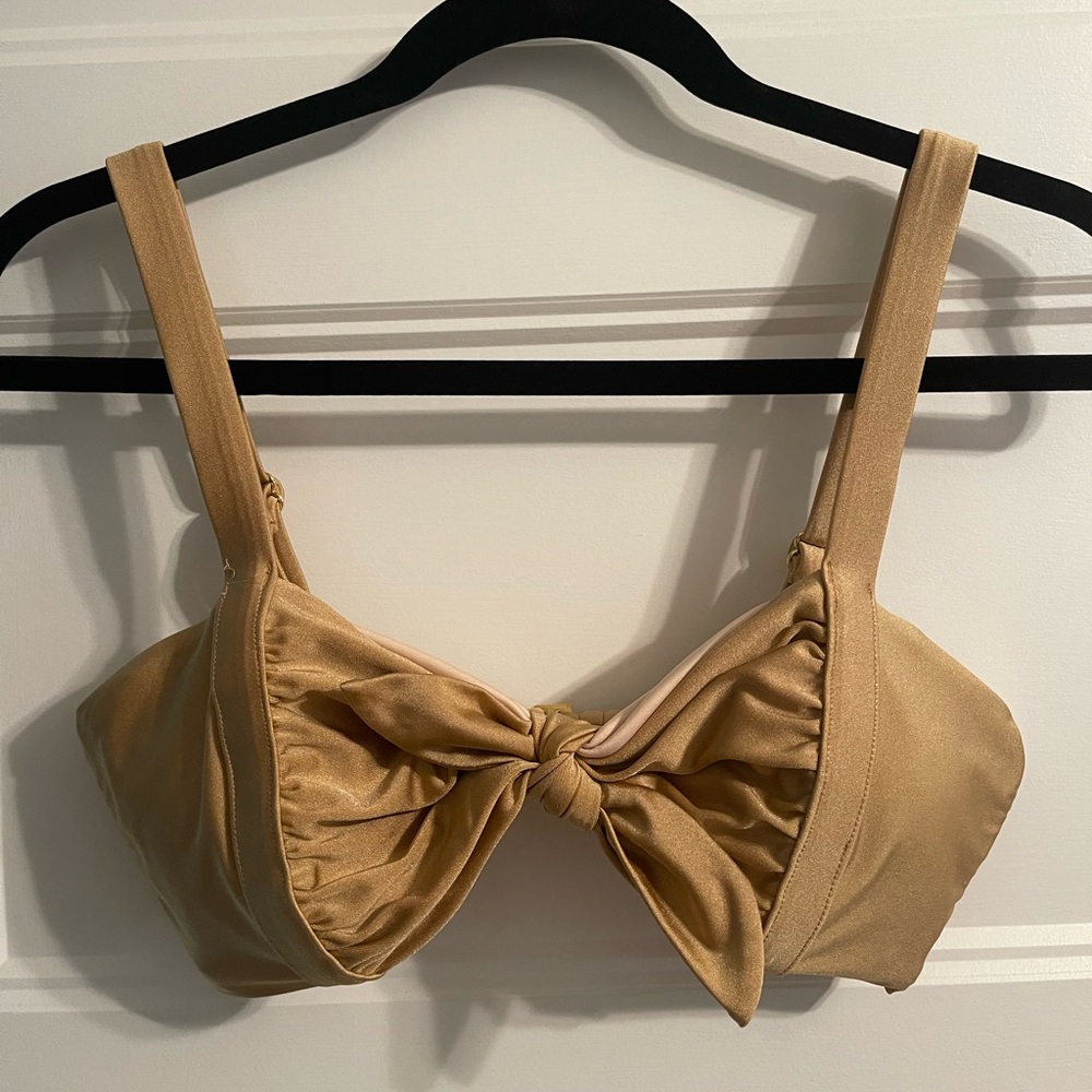 Gold adjustable bikini top